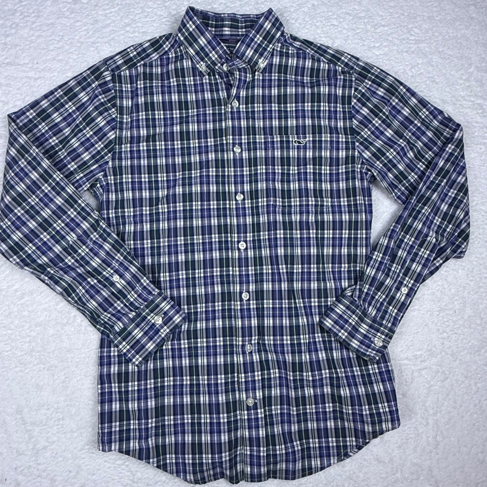 Vineyard Vines Slim Fit Tucker Shirt Mens‎ Plaid Button Down Long Sleeve - Picture 2 of 9